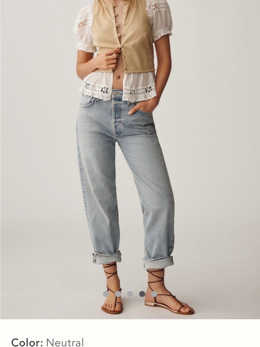 Woman’s button down layered top